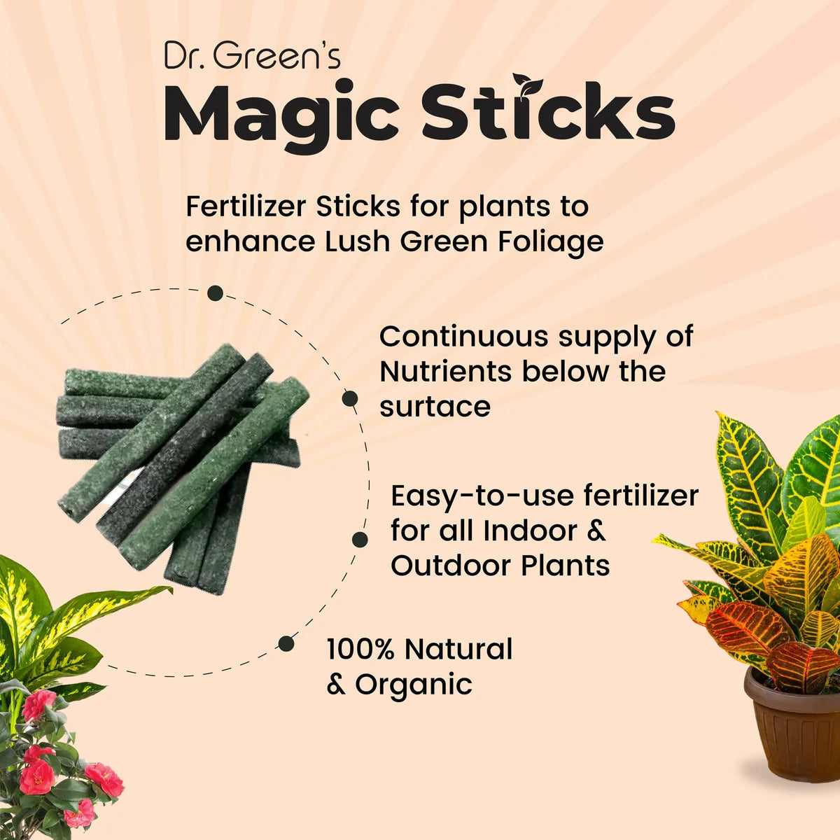 GreenBloom Fertilizer Sticks – Power Up Your Plants the Easy Way - 25 Stick (Buy 1 Get 1 Free)