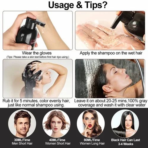 BLOSDREAM Black Hair Shampoo 3 in 1-100ml