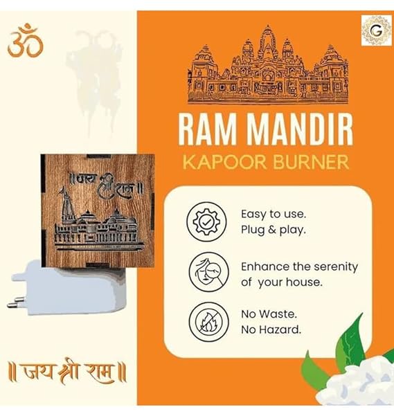 3-in-1 Ayodhya Ram Mandir Aroma Burner & Night lamp (Pack of 3)