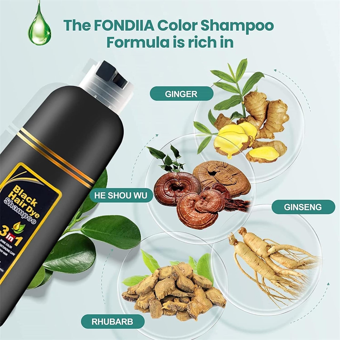 BLOSDREAM Black Hair Shampoo 3 in 1-100ml