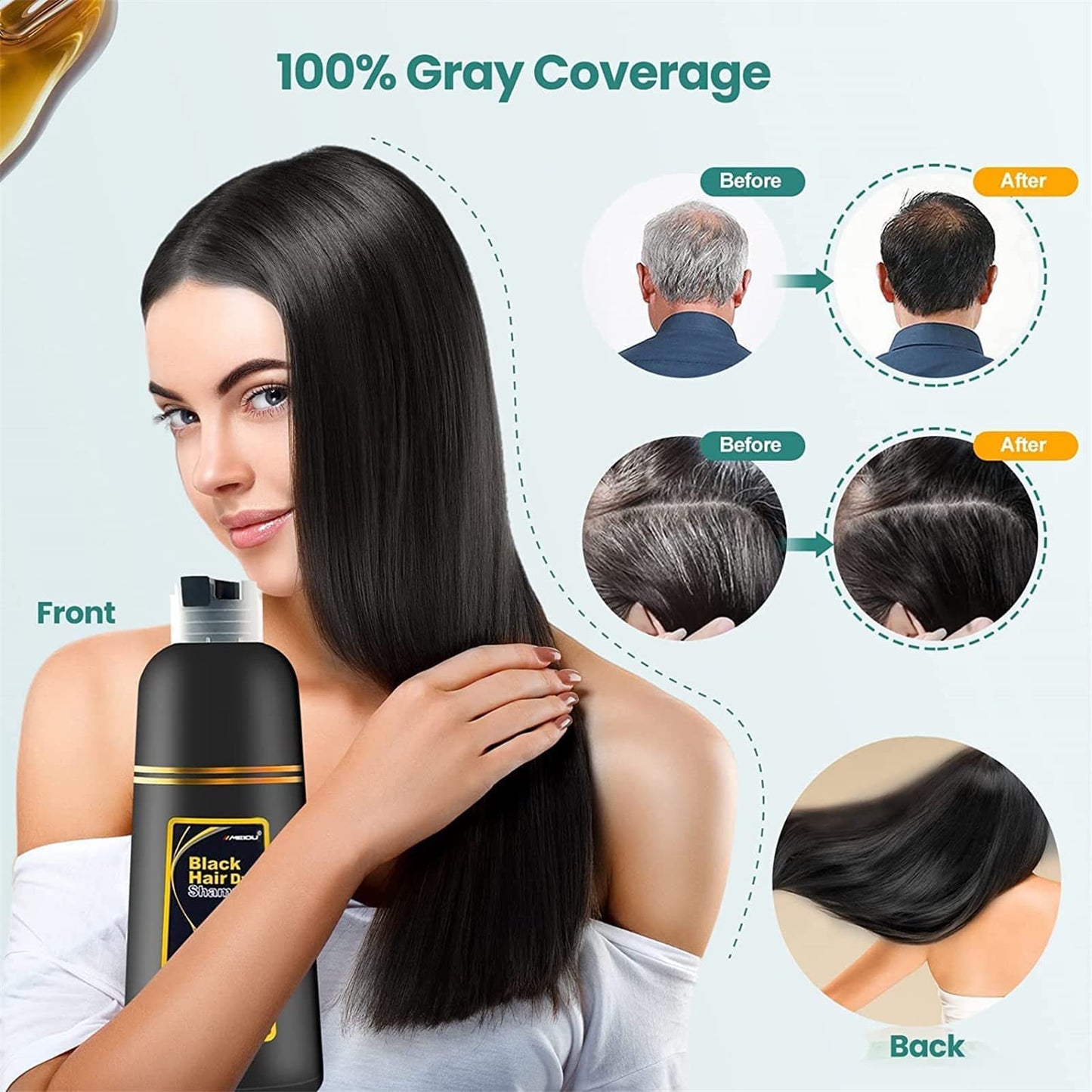 BLOSDREAM Black Hair Shampoo 3 in 1-100ml