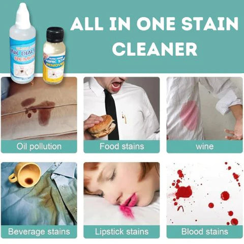 All in One Fabric Stain Remover 100ml (Pack of 2 Bottle 50ml Each)