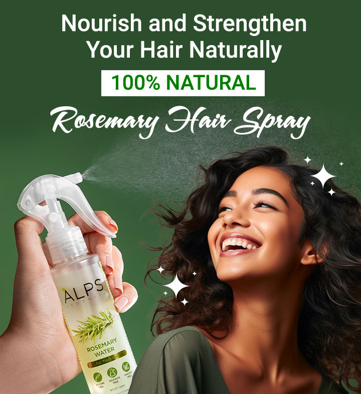 Rosemary Water, Hair Spray For Regrowth (Pack of 3 Bottle & 1 Sprayer)