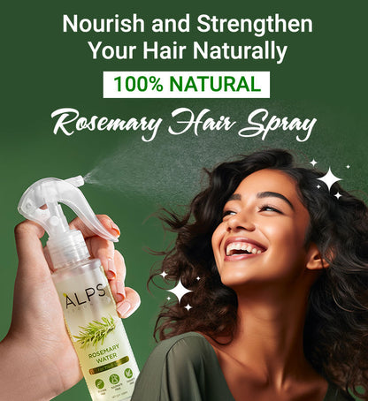 Rosemary Water, Hair Spray For Regrowth (Pack of 3 Bottle & 1 Sprayer)