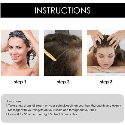 Organic Fermented Rice Water Hair Growth Serum (Options: Pack of 1 Or 2)