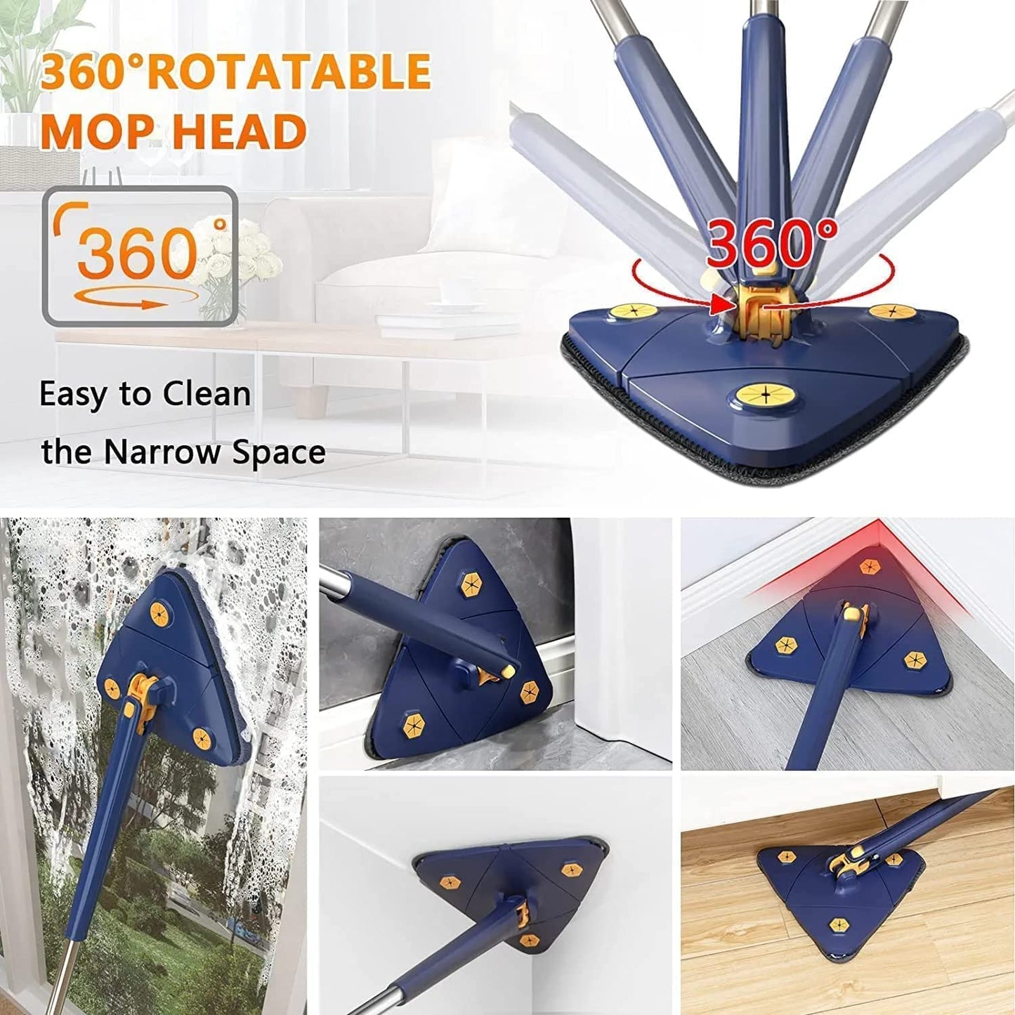 TwistClean™ 360° Triangle Magic Mop