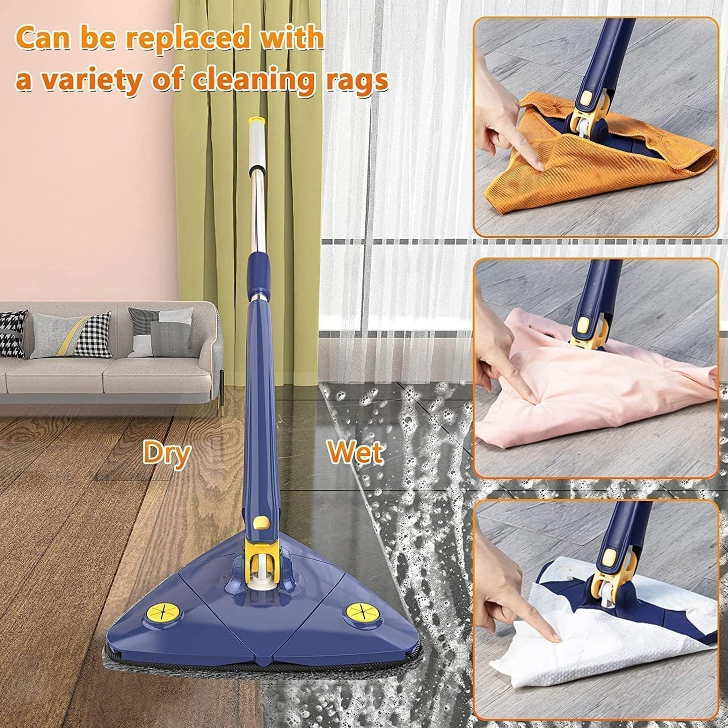 TwistClean™ 360° Triangle Magic Mop