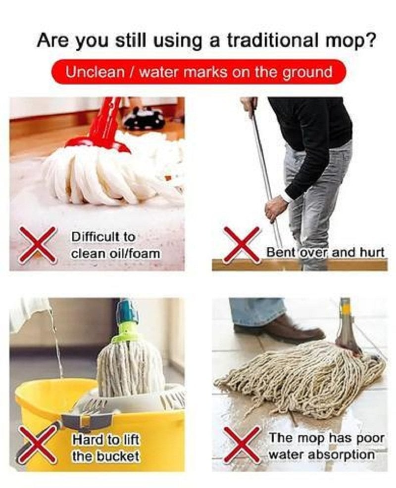 TwistClean™ 360° Triangle Magic Mop