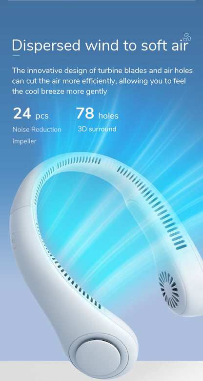 Portable Bladeless Hanging Rechargeable Neck Fan