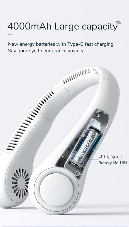 Portable Bladeless Hanging Rechargeable Neck Fan