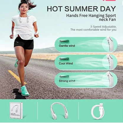 Portable Bladeless Hanging Rechargeable Neck Fan