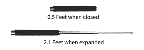 Self Defense Stick or Hand Pointer Extendable Telescopic Retractable Pointer